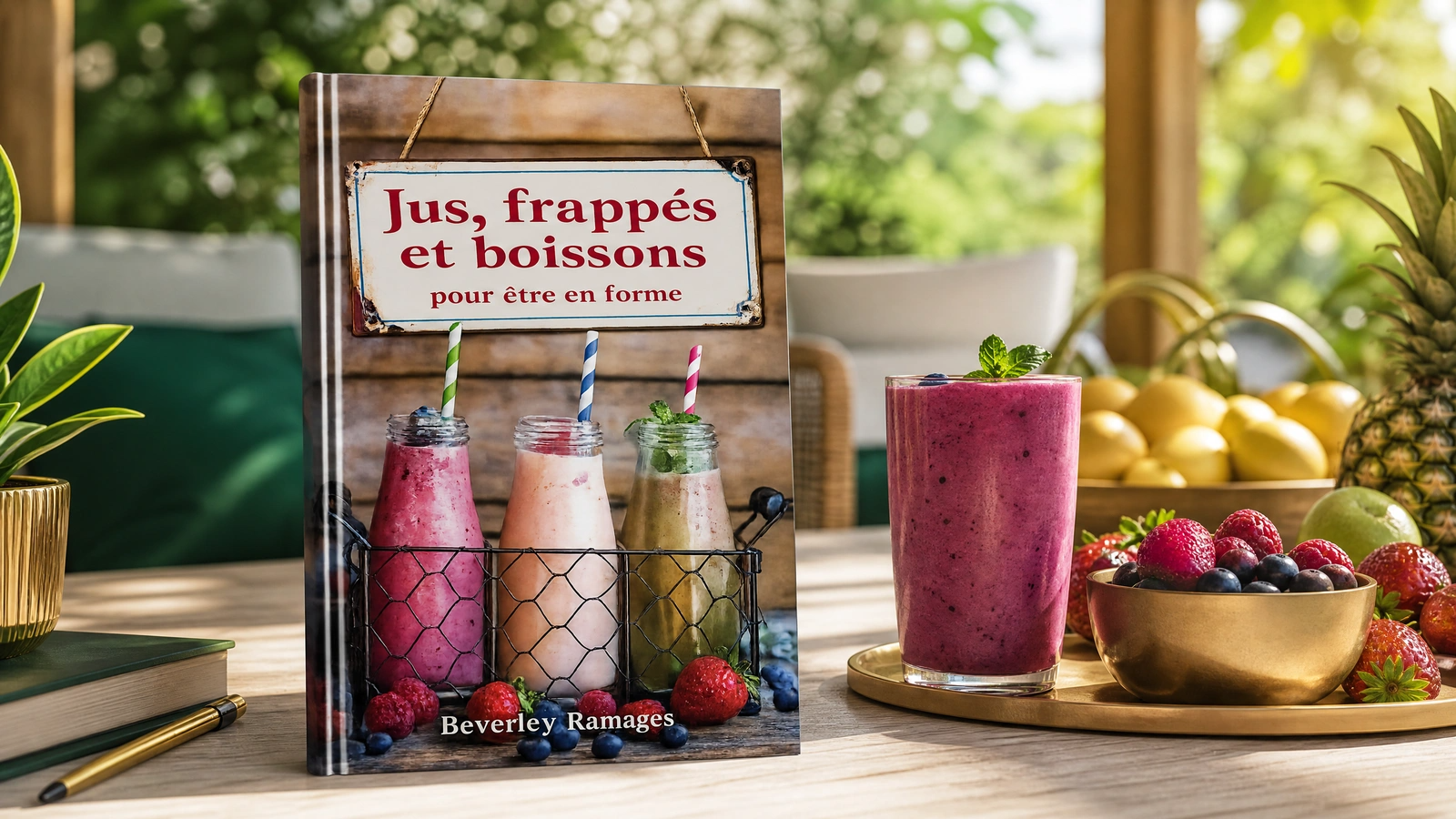 Aperçu du livre JUS, FRAPPÉS ET BOISSONS POUR ÊTRE EN FORME